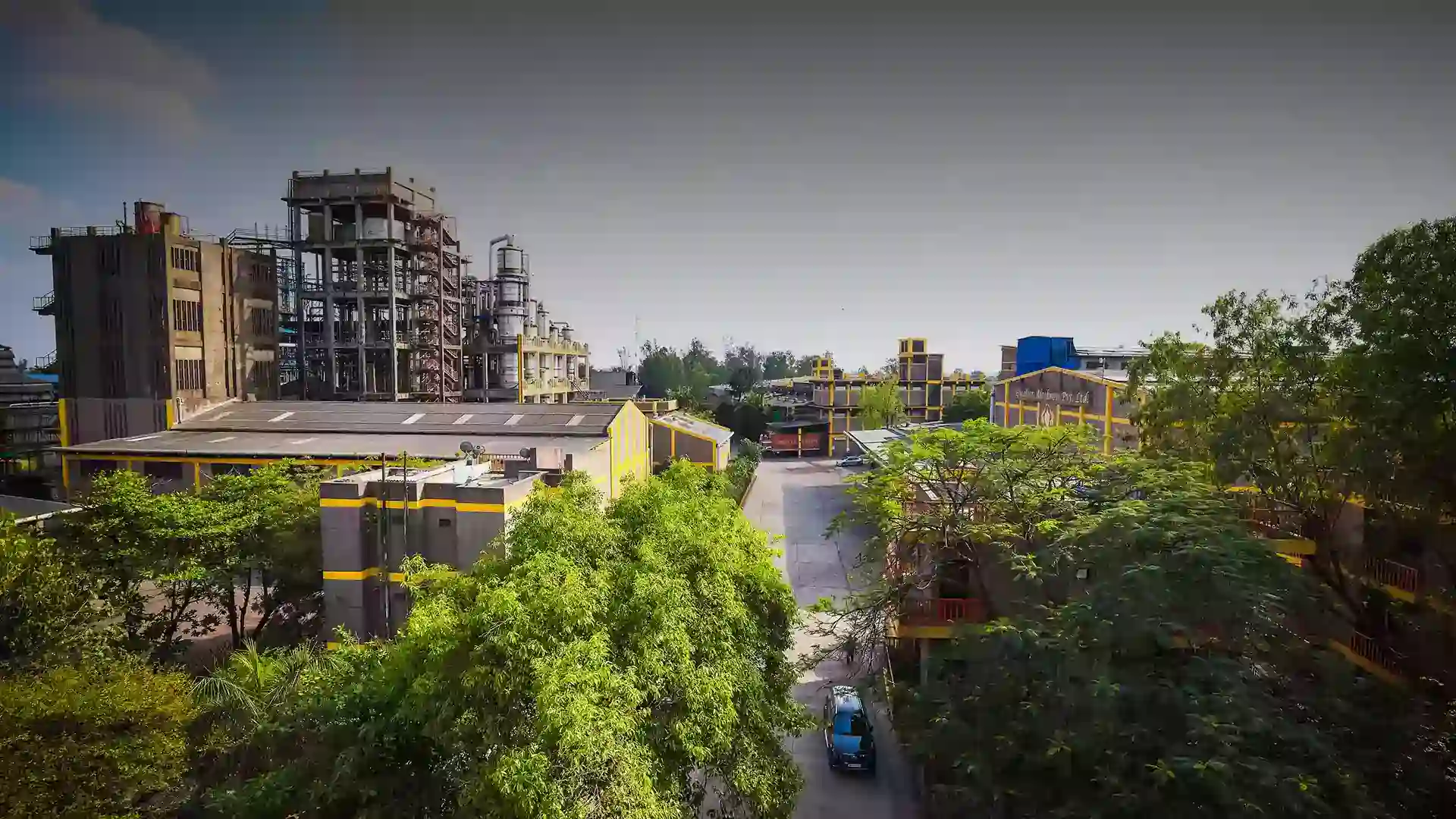 bapuna industrial facility with modern infrastructure and greenery